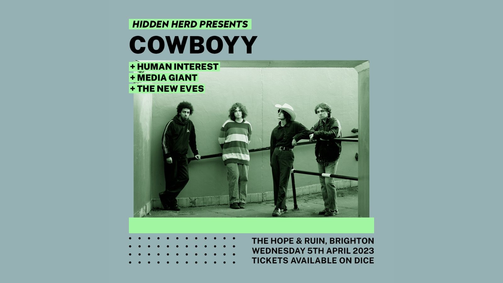 Cowboyy + Human interest + Media Giant + The New Eves