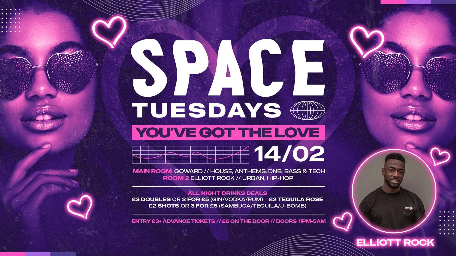 Space Tuesdays – You’ve Got The Love – 14th February – Valentines Special