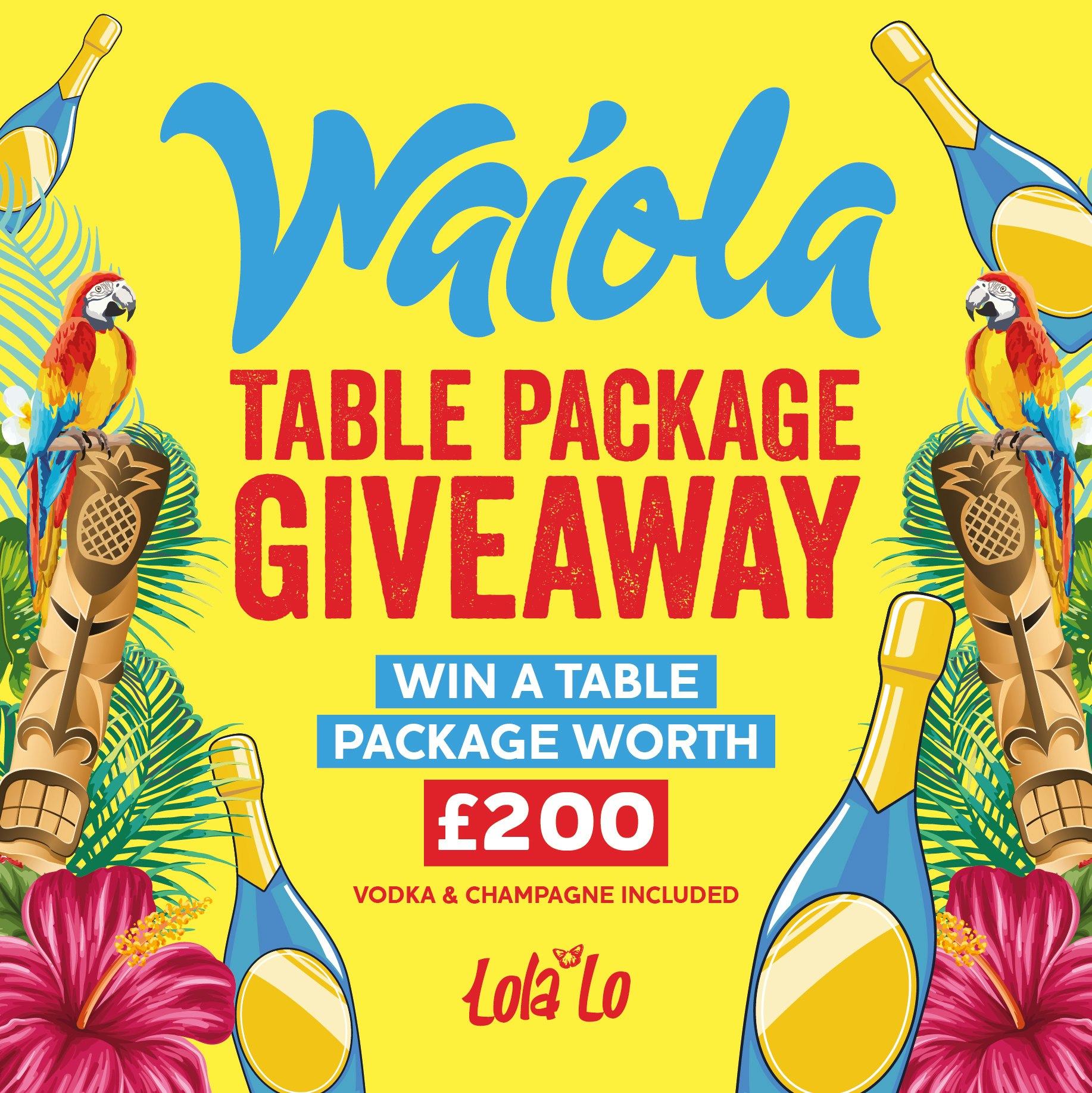 Waiola : Table Package Giveaway! WORTH £200 🍾🥂