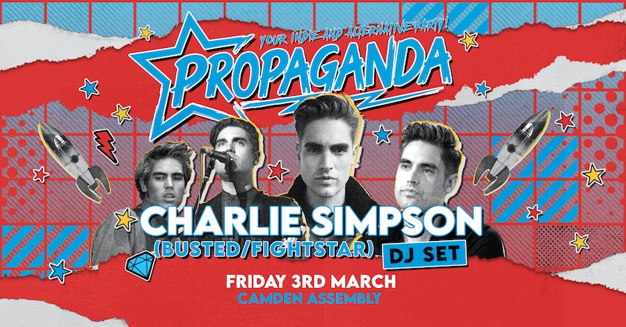 Charlie Simpson DJ Set – Propaganda London at Camden Assembly!