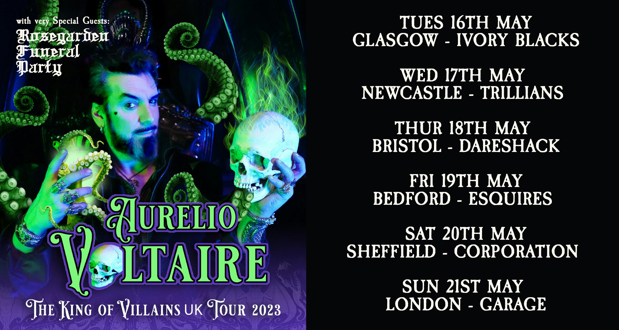 AURELIO VOLTAIRE – The King of Villains UK Tour 2023