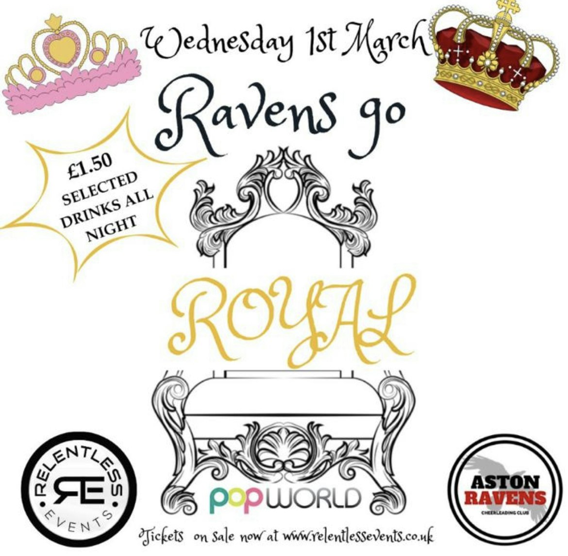 Ravens go Royal at ZOO Wednesday at Popworld Birmingham