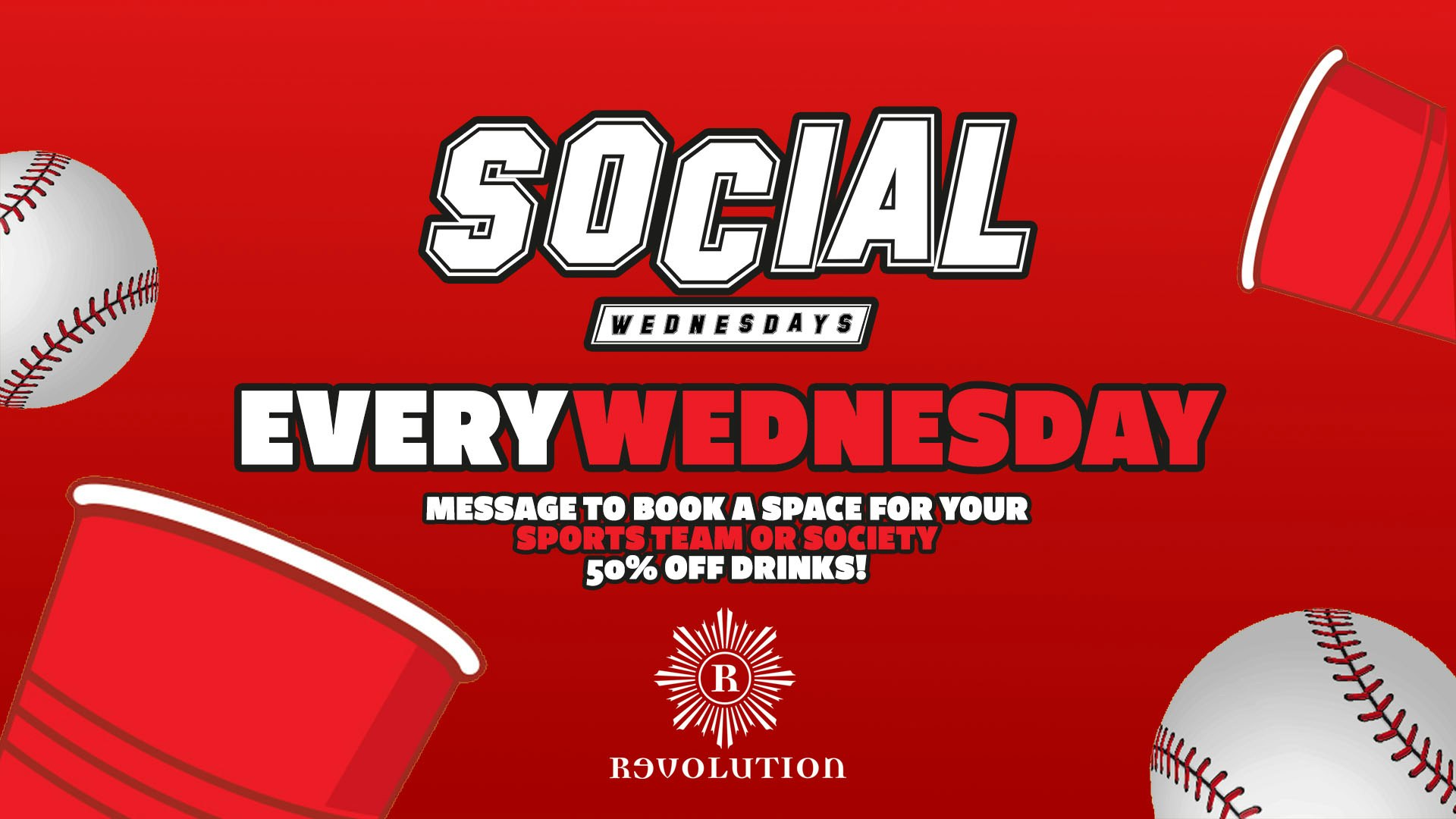 Social Wednesdays x Revolution Brighton | 50% Off Drinks