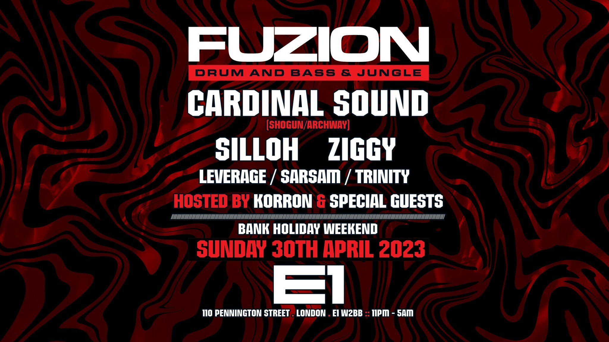 Fuzion – Drum n Bass & Jungle Warehouse Rave | Bank Holiday Sunday April 30th