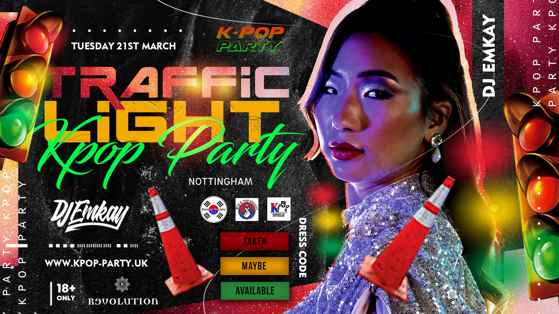 K-Pop Traffic Light Party Nottingham – DJ EMKAY | Tuesday 21st March