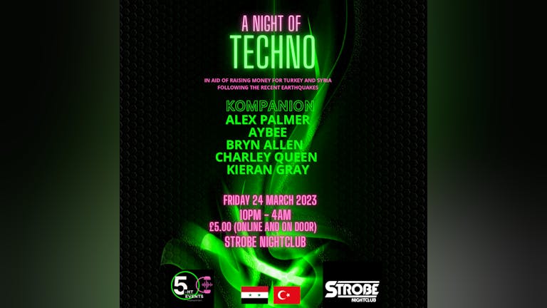 A night of techno - strobe nighclub