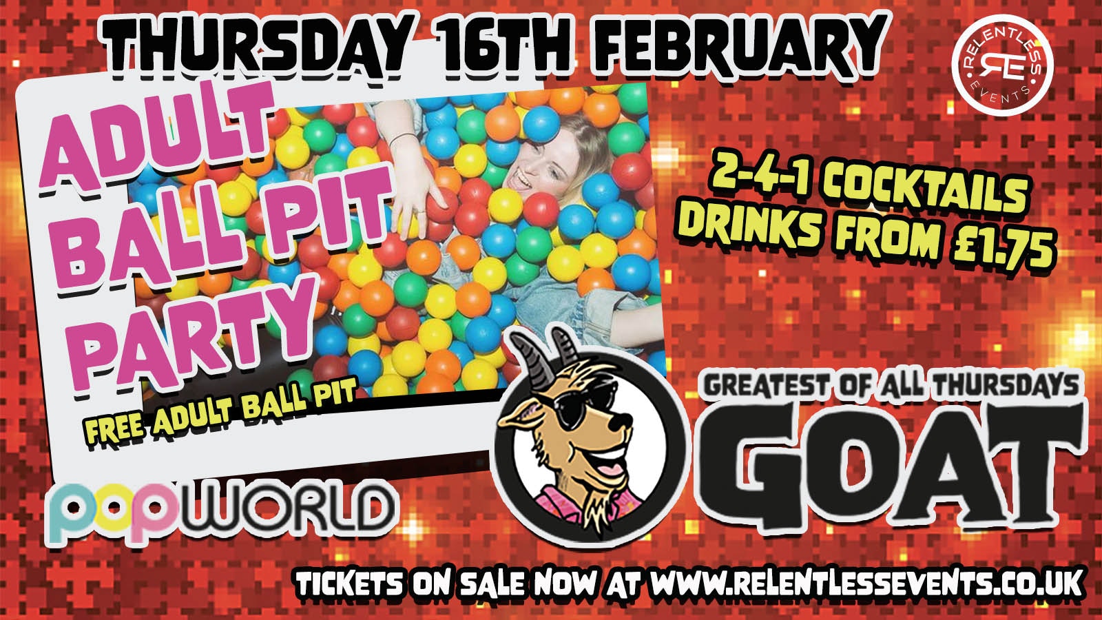 GOAT ‘Adult Ball Pit Party’ at Popworld Birmingham