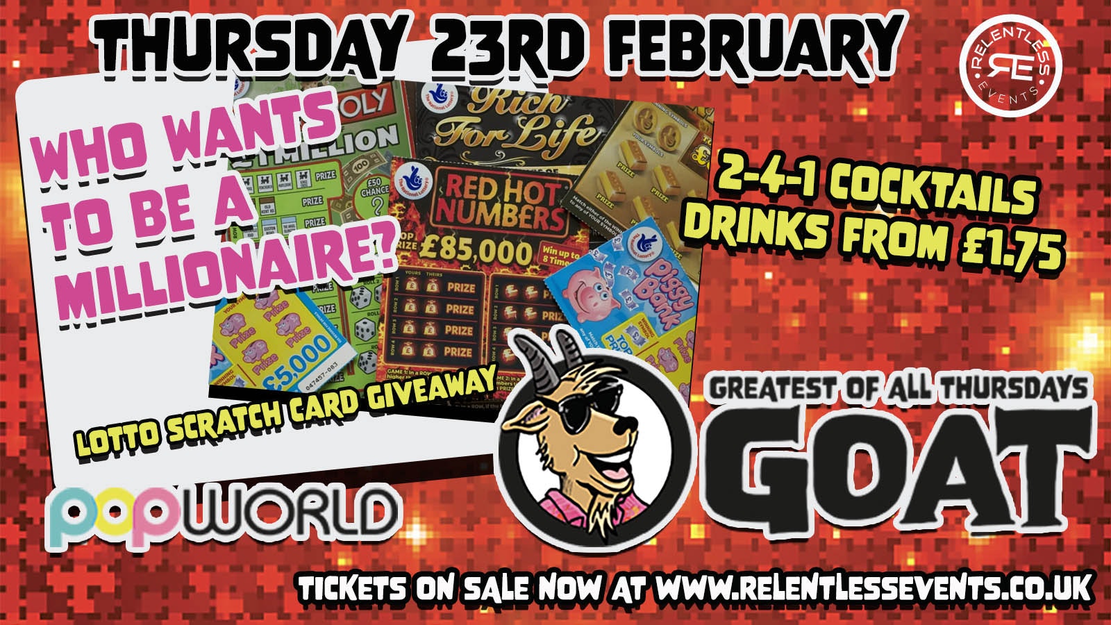 GOAT ‘Who wants to be a Millionaire?’ at Popworld Birmingham