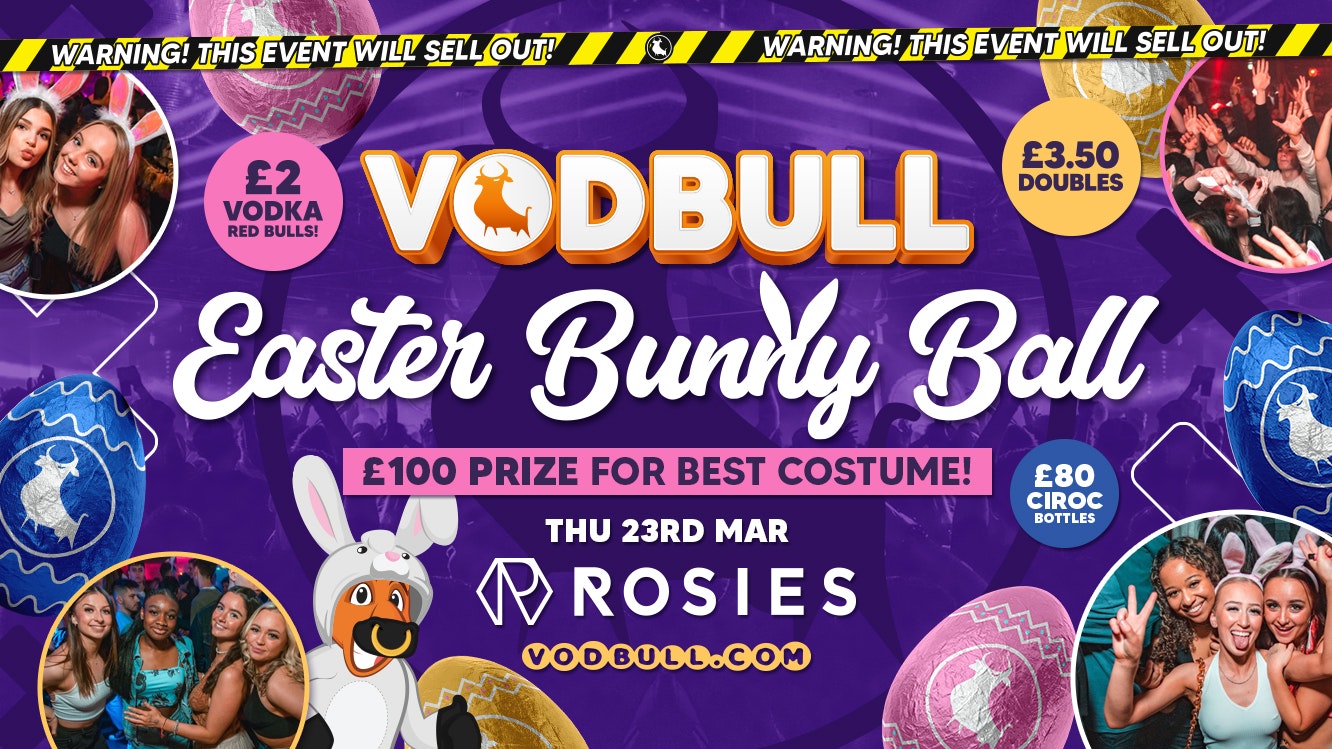 🧡Vodbull at ROSIES!! 🔥[FINAL TIX]🔥🐰EASTER BUNNY BALL 🐰🧡 23/03 🧡