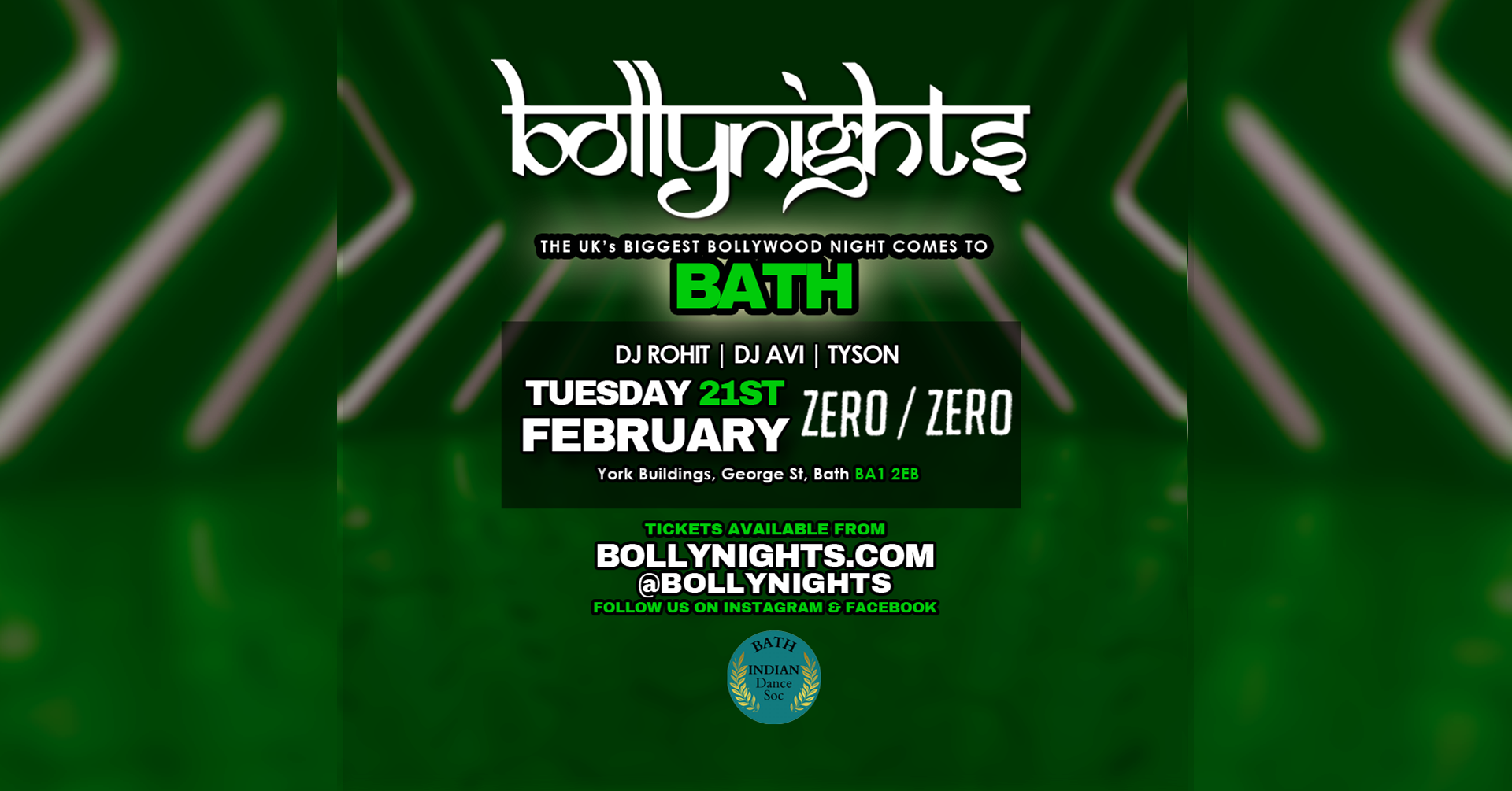 Bollynights Bath – Tuesday 21st February | Zero Zero