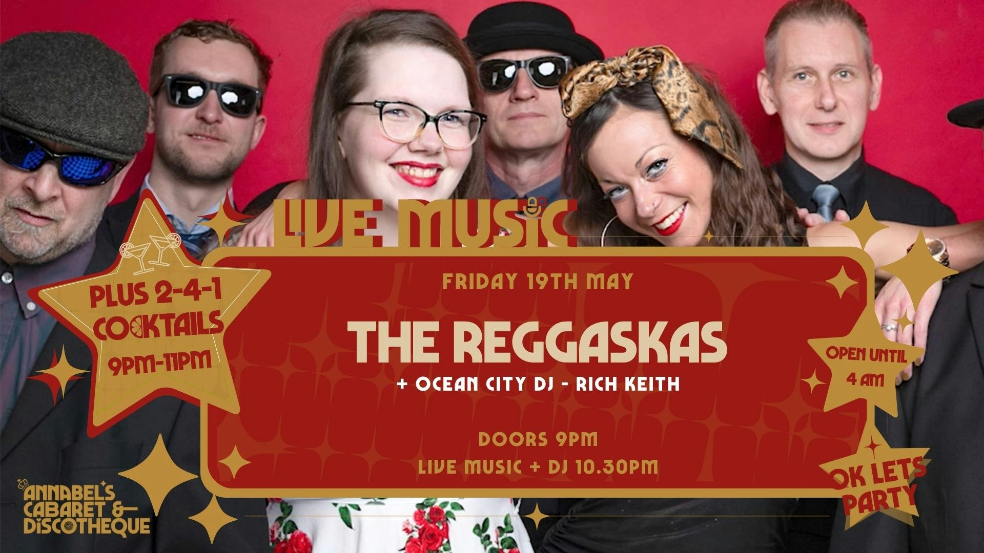 Live Music: THE REGGASKAS // Annabel’s Cabaret & Discotheque