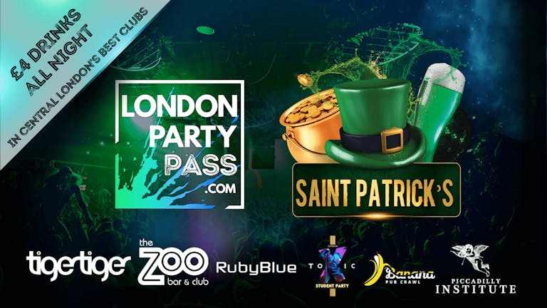 Saint Patrick's Day - London Party Pass - Zoo Bar - Central London