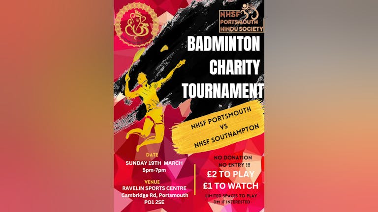 Charity Badminton Match - Portsmouth vs Southampton