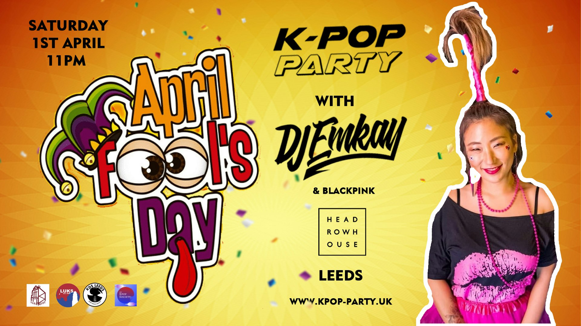 K-Pop Party Leeds: April Fools Day with DJ EMKAY | Saturday 1st April