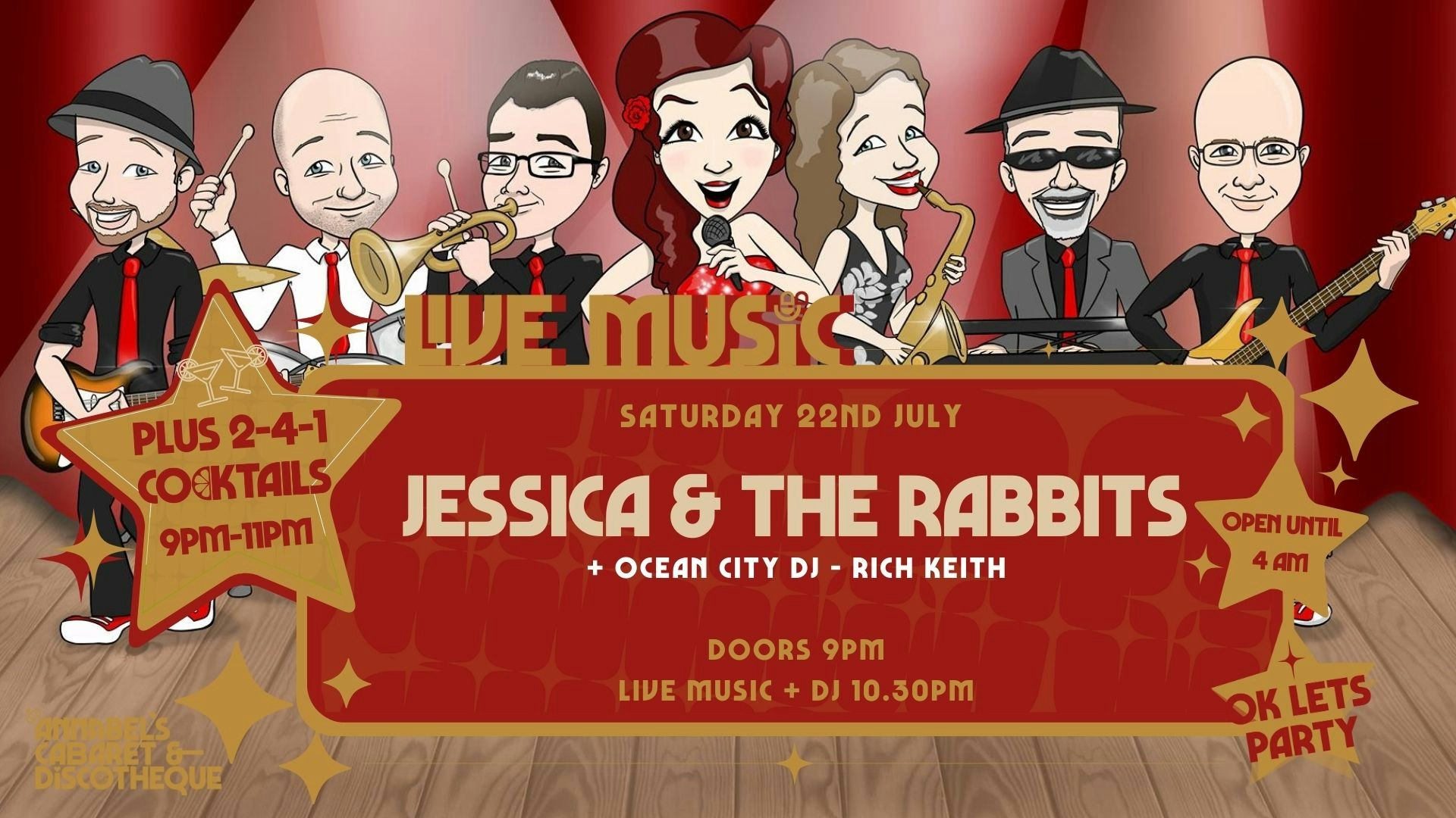 Live Music: JESSICA & THE RABBITS // Annabel’s Cabaret & Discotheque