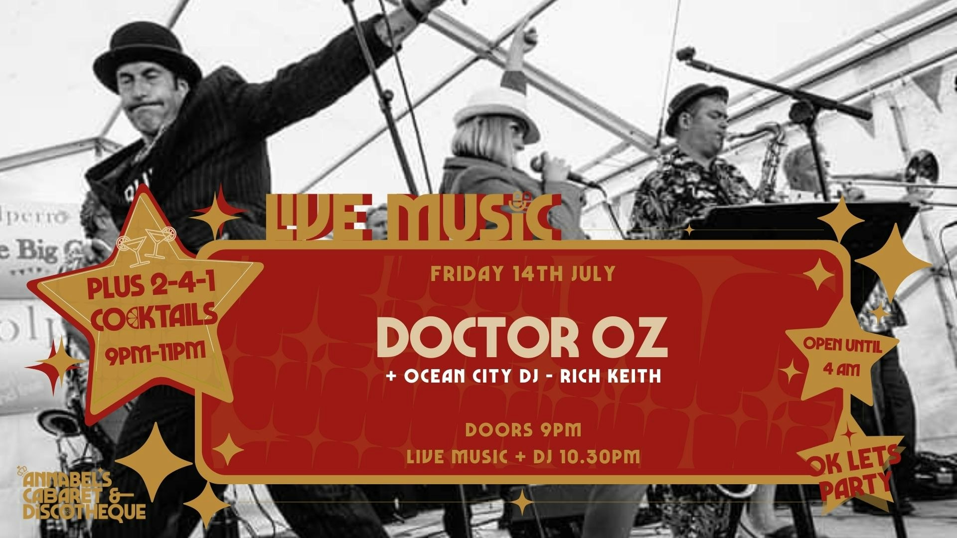 Live Music: DOCTOR OZ // Annabel’s Cabaret & Discotheque