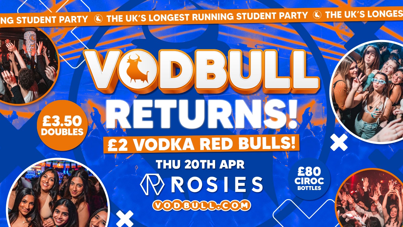 🧡Vodbull RETURNS at ROSIES!! 🔥[FINAL TIX}🔥 🧡 20/04 🧡