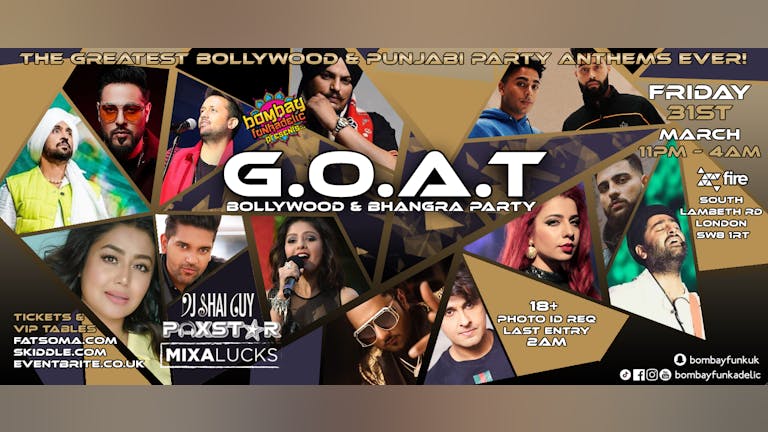 G.O.A.T. Bollywood and Bhangra Party