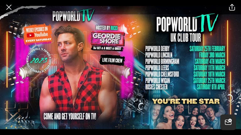 Popworld TV with your host Ricci from Geordie Shore