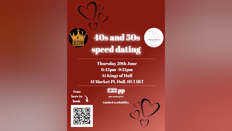 Speed dating 40s and 50s