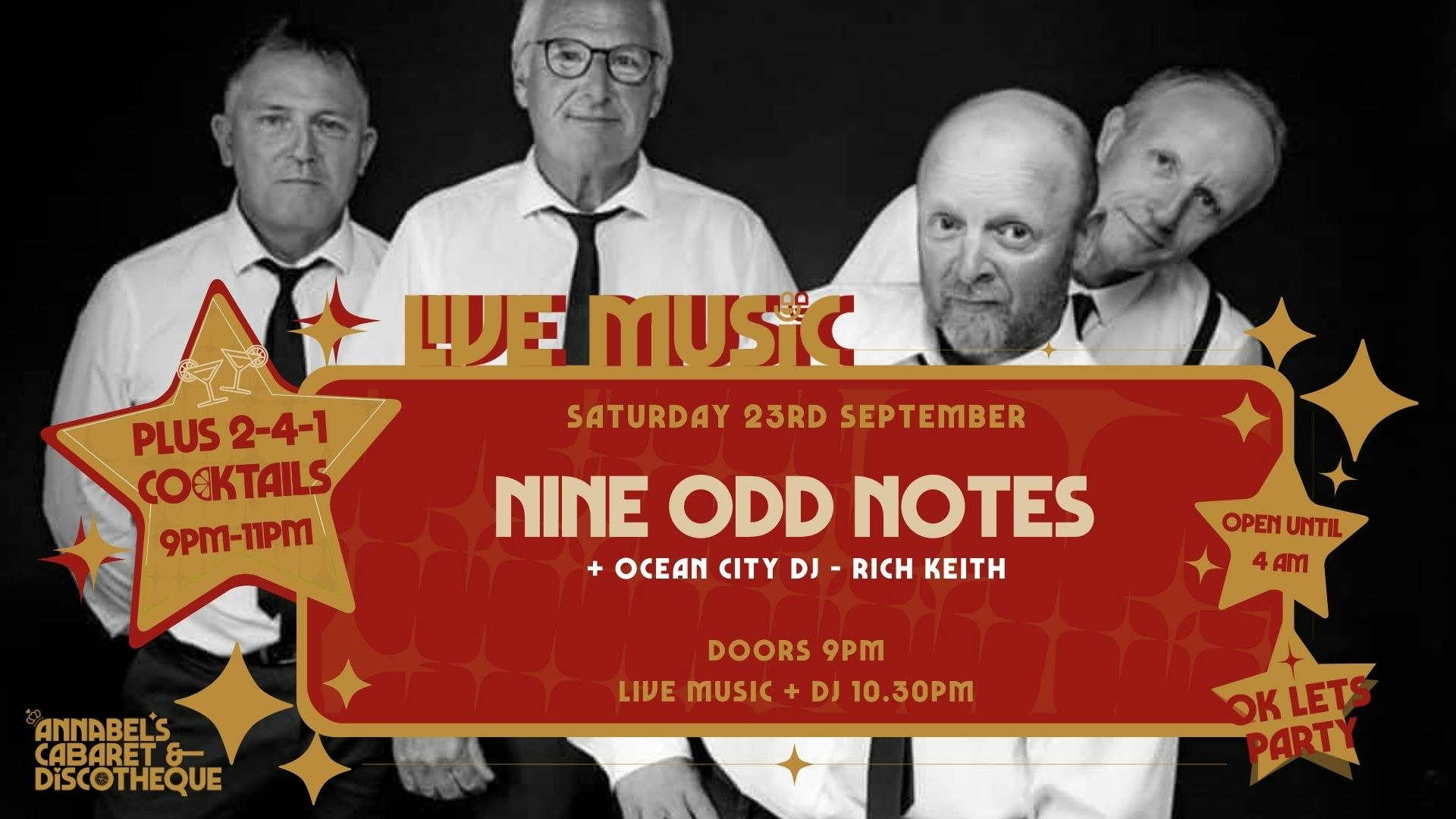 Live Music: NINE ODD NOTES // Annabel’s Cabaret & Discotheque