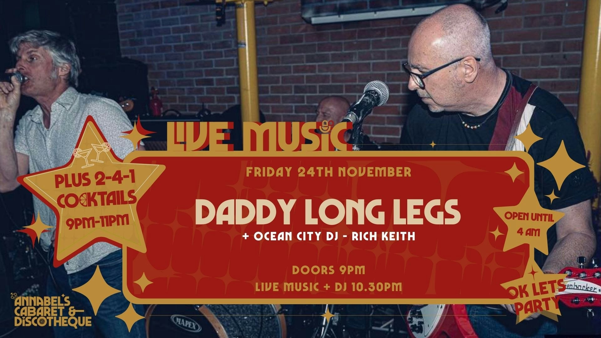 Live Music: DADDY LONG LEGS // Annabel’s Cabaret & Discotheque