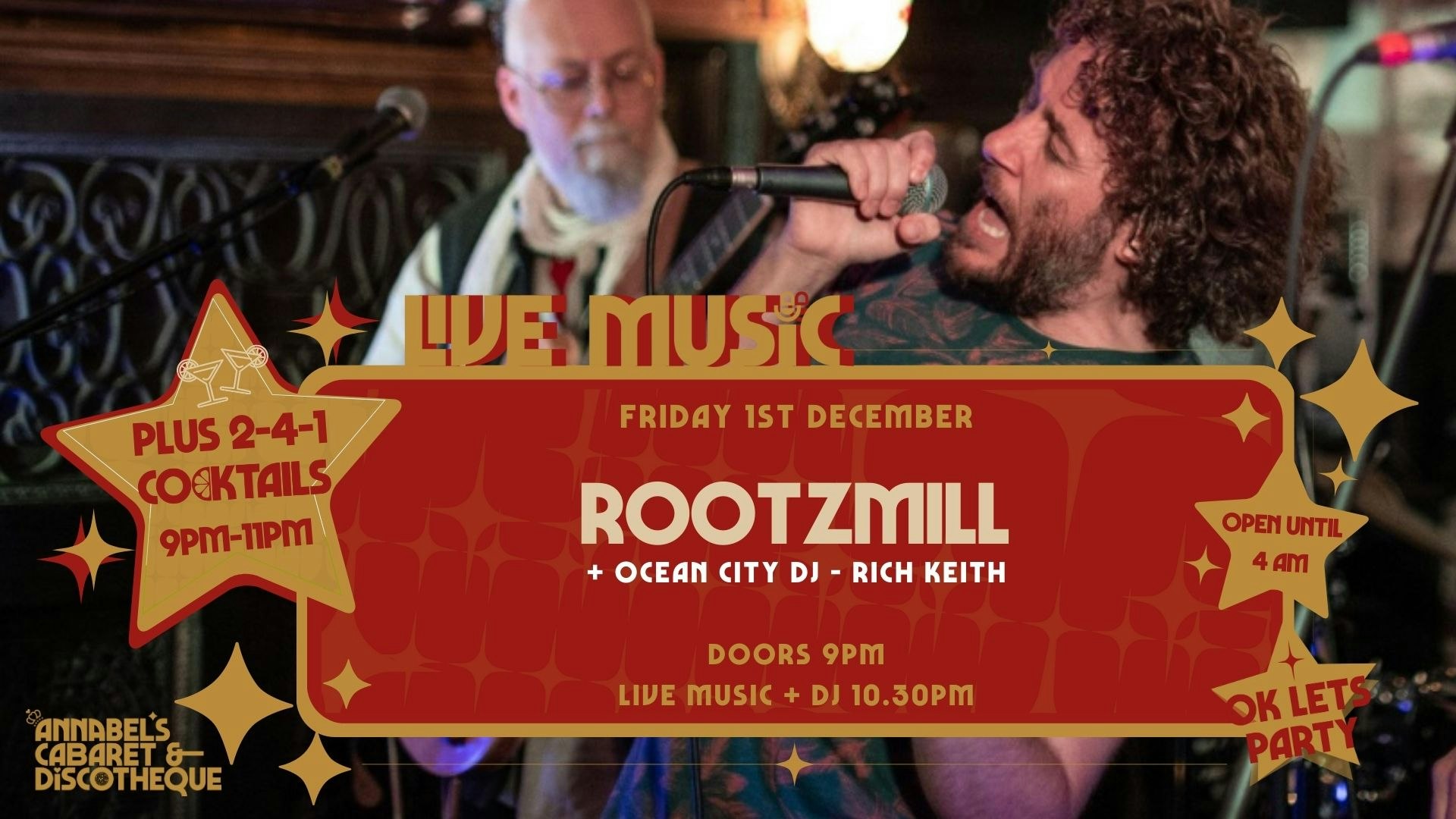Live Music: ROOTZMILL // Annabel’s Cabaret & Discotheque