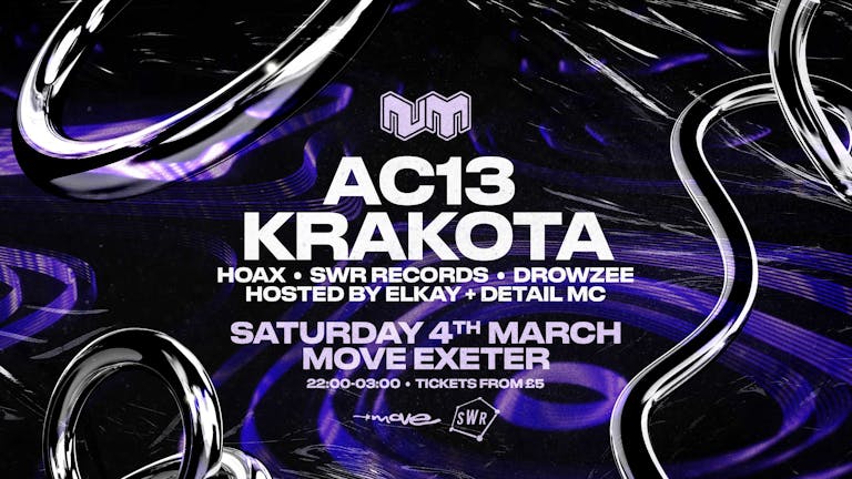 Nu:Motive Exeter • AC13, Krakota, Hoax + More