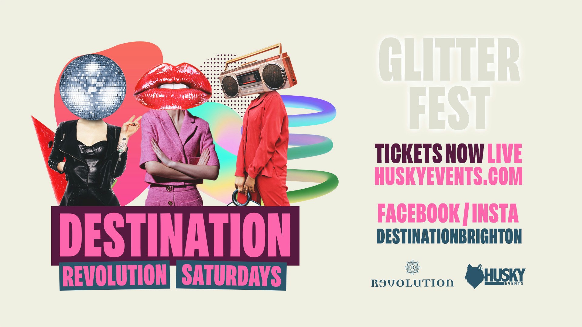 Destination Saturdays x Revolution Brighton ➤ Glitterfest ➤ 11.03.23