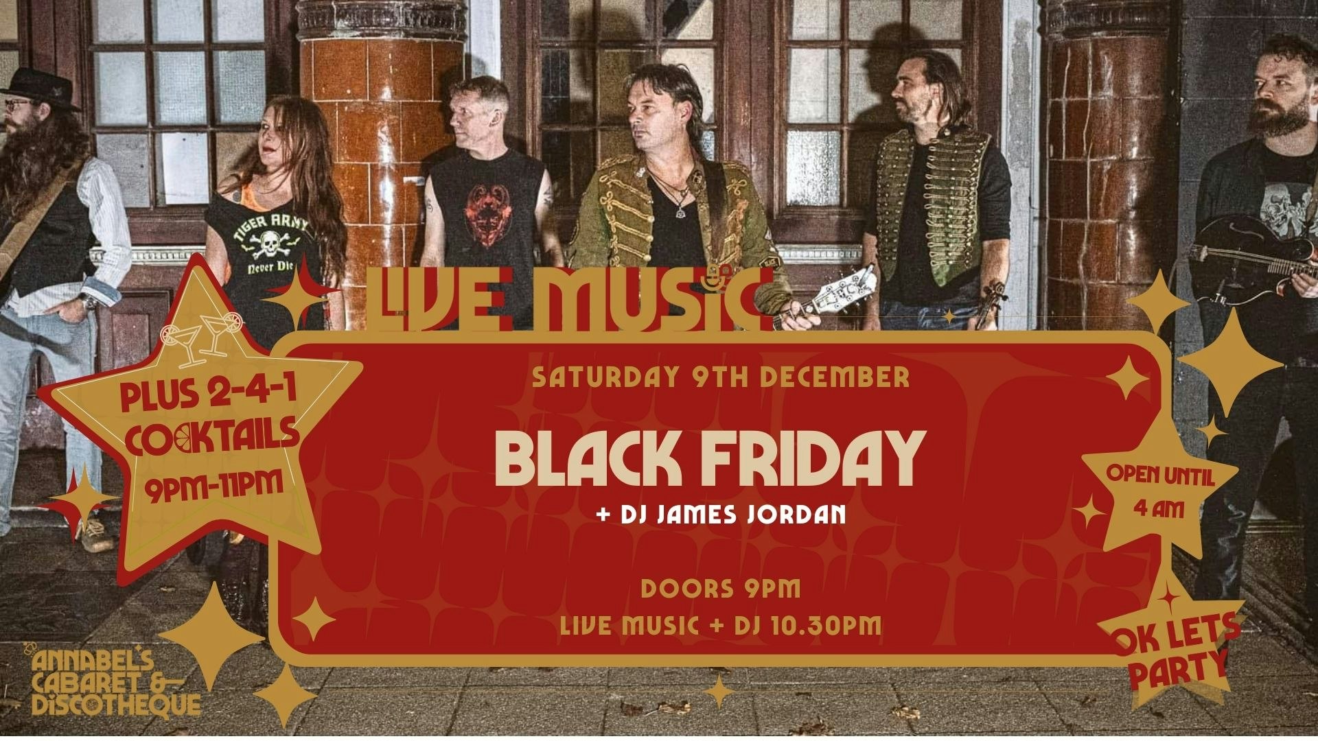 Live Music: BLACK FRIDAY // Annabel’s Cabaret & Discotheque