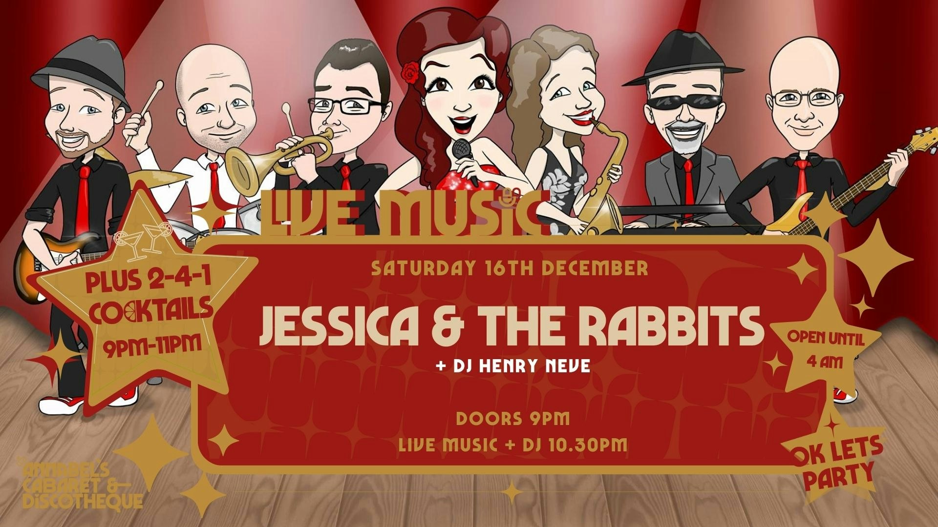 Live Music: JESSICA & THE RABBITS // Annabel’s Cabaret & Discotheque