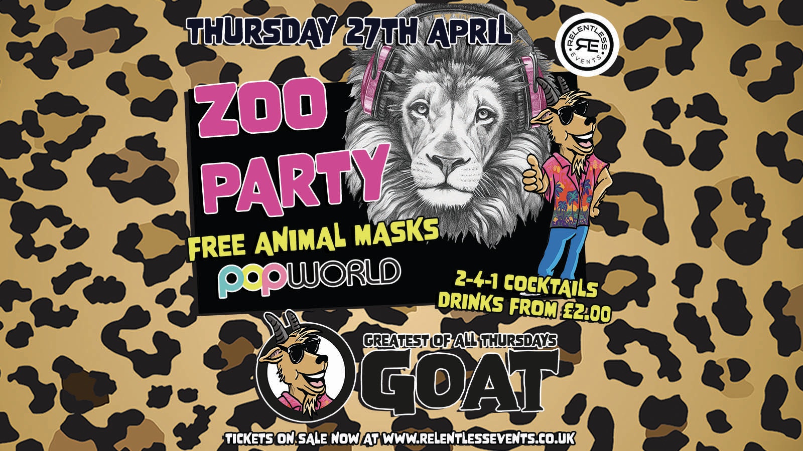 GOAT ‘ZOO PARTY!’ at Popworld Birmingham