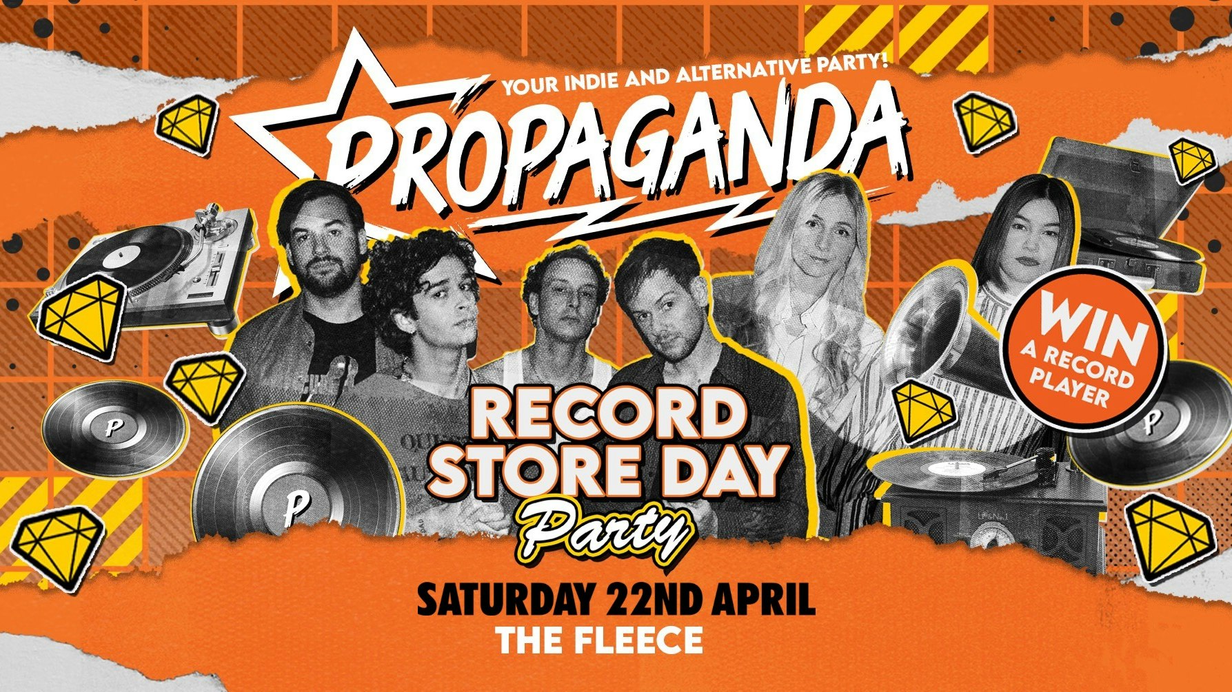 Propaganda Bristol – Record Store Day – Win A Record Player!