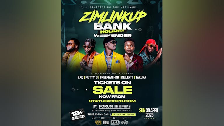 Zim Link Up: Nutty O | Takura | ExQ | Freeman | Killer T Live in Birmingham Bank Holiday Weekender Concert April 30th