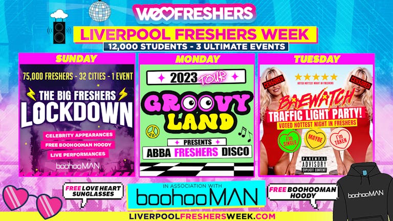 WE LOVE LIVERPOOL FRESHERS ⚡In Association With BoohooMAN!! 2023 + FREE BoohooMAN HOODIE 🏆 LIMITED AVAILABILITY!