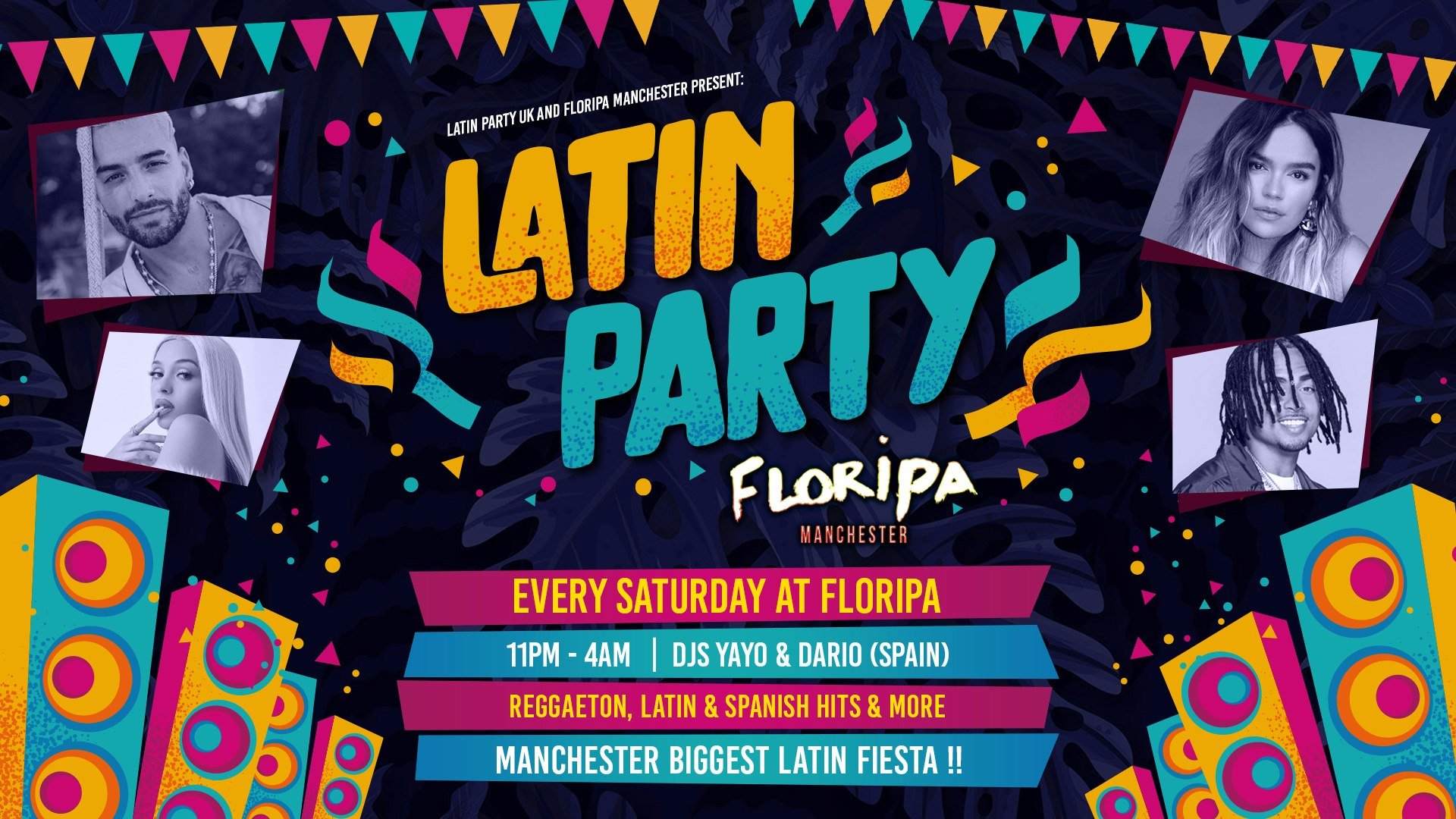 FREE LATIN PARTY MANCHESTER EVERY SATURDAY |  FLORIPA  (29/04)