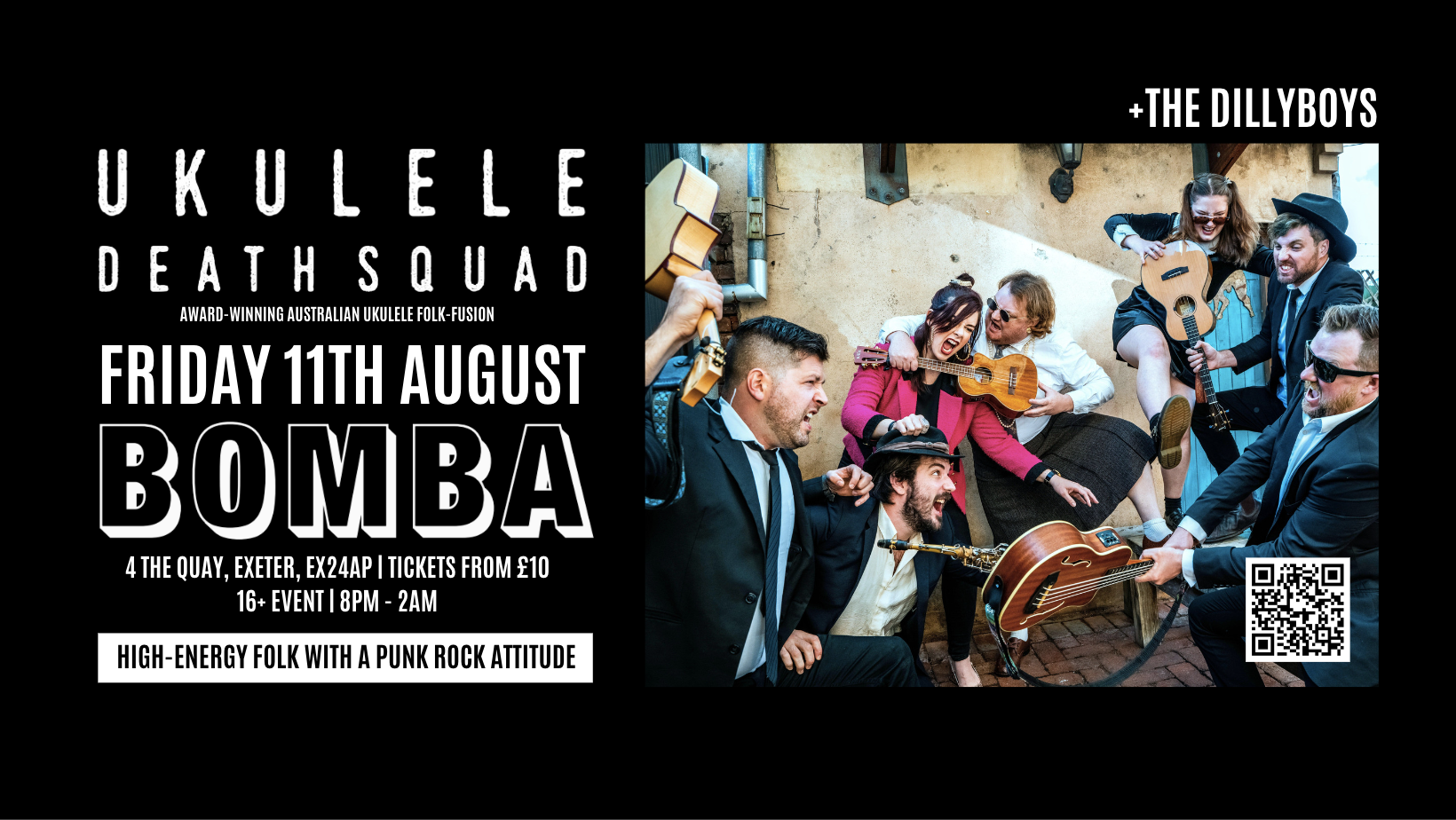 Ukulele Death Squad + The Dillyboys @ Bomba, Exeter (Punk-Folk Fusion)