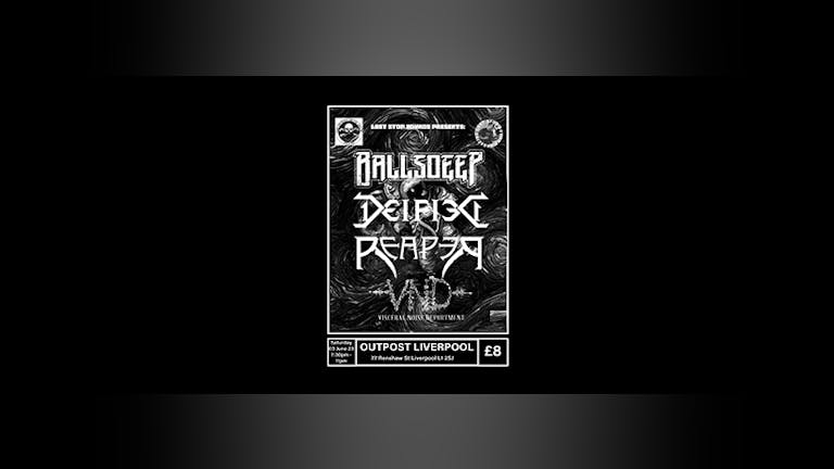 Last Stop Presents: Balls Deep, Deified, Reaper and Visceral Noise Department at Outpost Liverpool - Saturday 03 June 2023