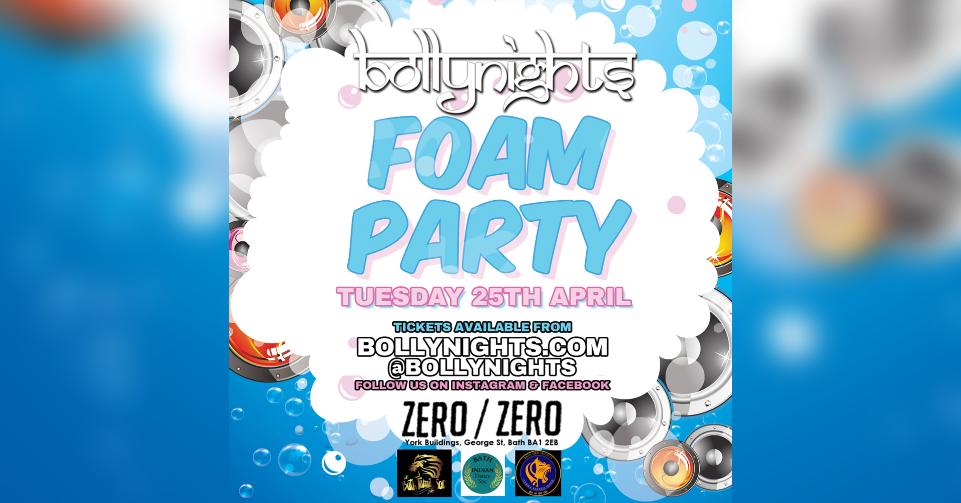 Bollynights Bath FOAM PARTY – Tuesday 25th April @ Zero Zero