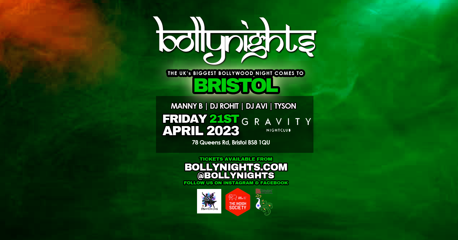 Bollynights Bristol – Friday 21st April | Gravity Nightclub