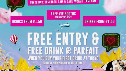Sunday Funday- Multi Venue Party @Cafe Parfait x Tokyo
