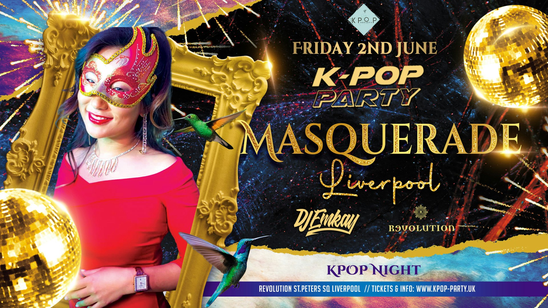 K-Pop Masquerade Party Liverpool – with DJ EMKAY | Friday 2nd June