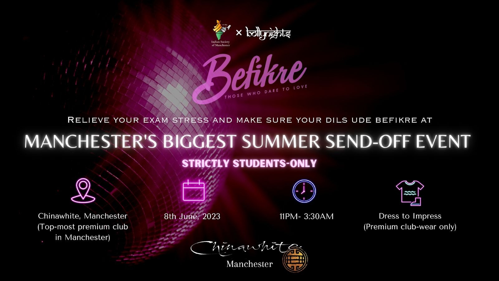 ISOM x Bollynights Manchester – BEFIKRE – THURSDAY 8TH JUNE | CHINAWHITE