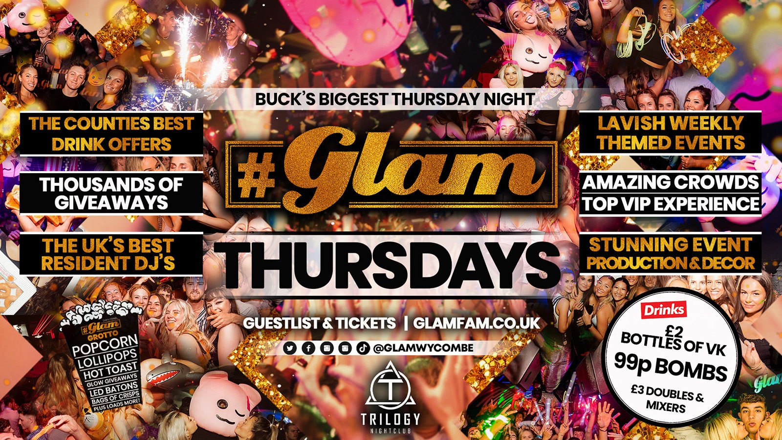 TONIGHT 🤩 Glam High Wycombe | Thursdays – Buck’s Biggest Thursday Night!