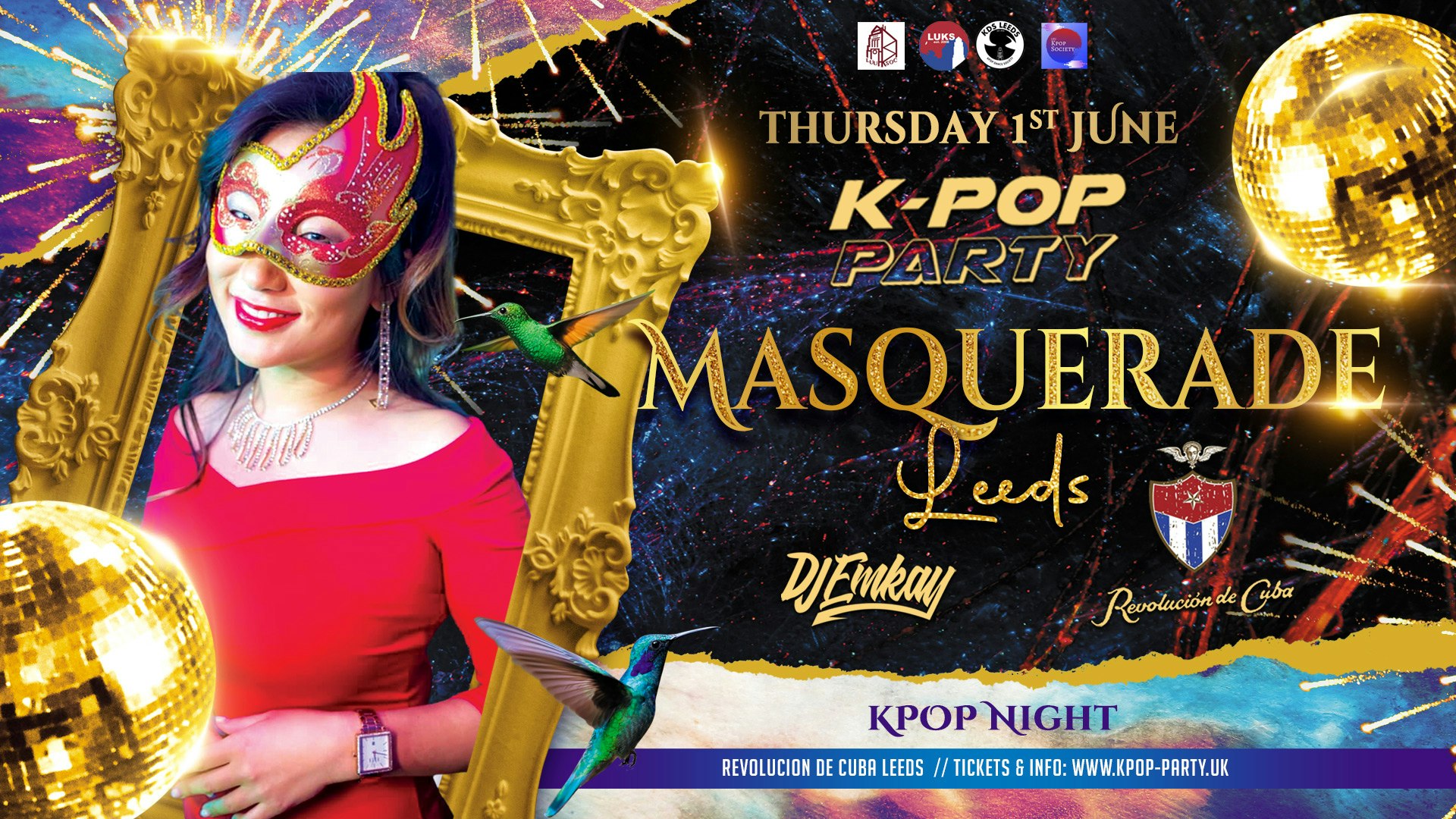K-Pop Masquerade Party Leeds – with DJ EMKAY | Thursday 1st June