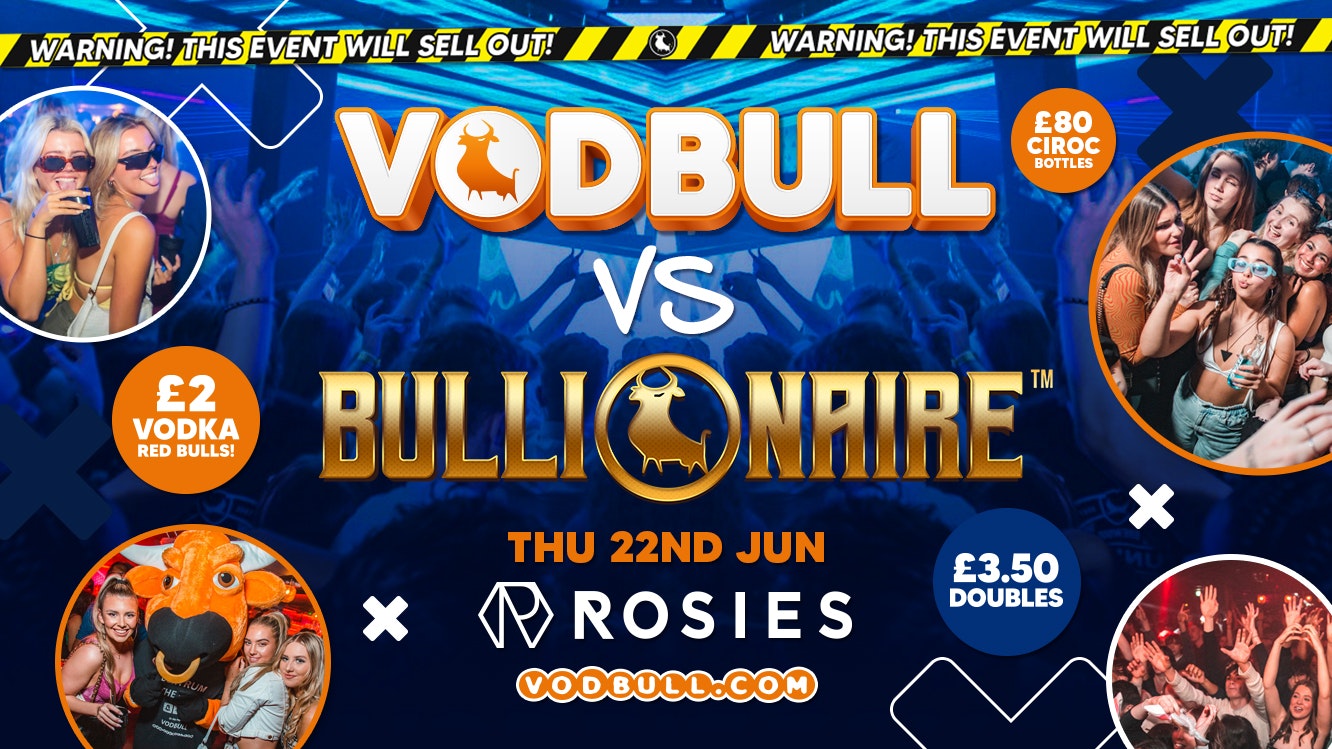 [🔥FINAL TIX🔥] 🧡Vodbull VS Bullionaire at ROSIES!! 🧡 22/06 🧡