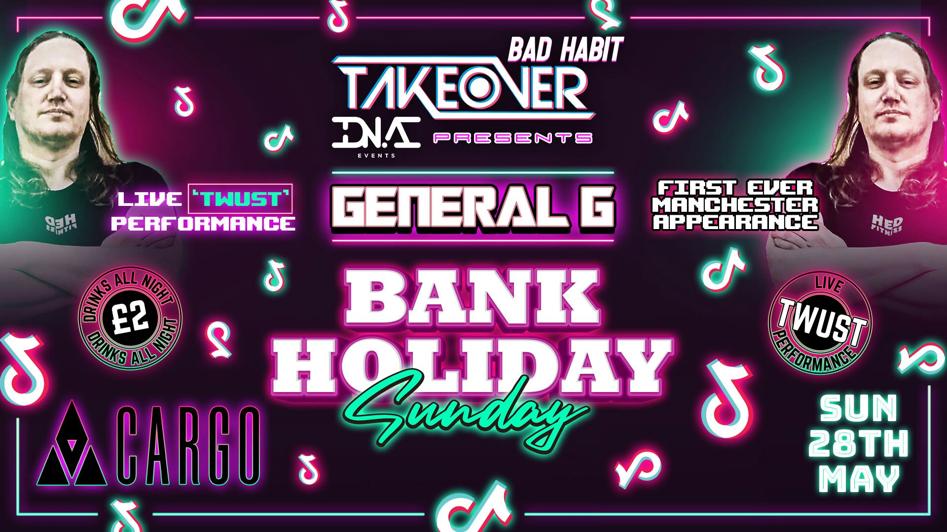 #Cargo: TikTok’s ‘General G’ hosts Bank Holiday Sunday @ TAKEOVER 🚀