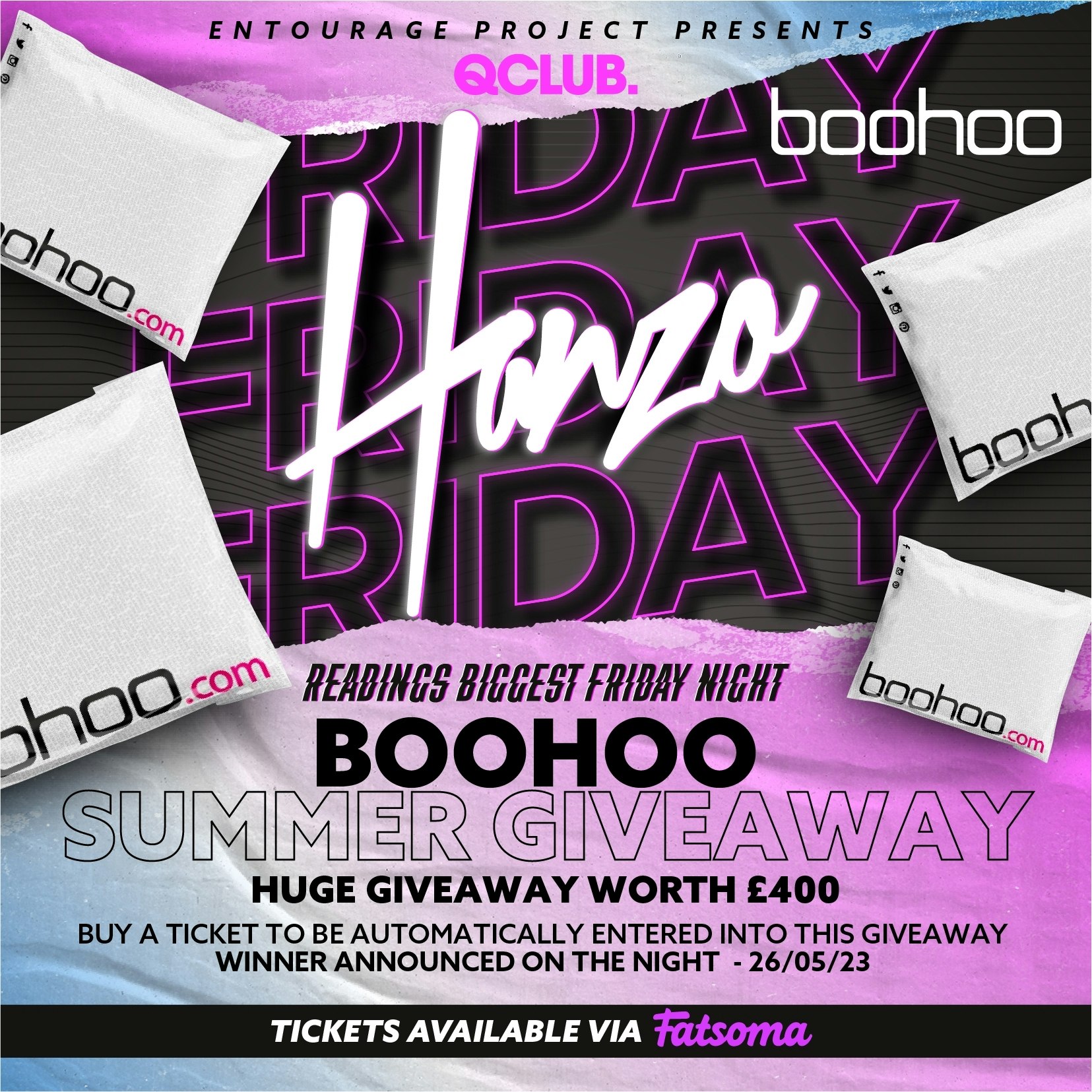 HANZO – BOOHOO GIVEAWAY (LAST 100 TICKETS)