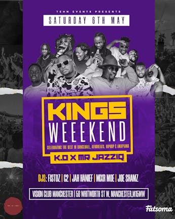 Kings Weekend @ Vision Club With K.O & JazziQ Live