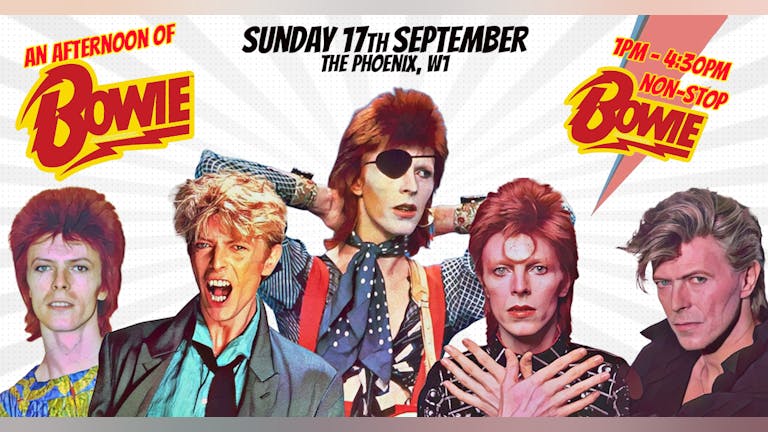 An Afternoon of David Bowie- tickets off sale 11am, buy on door after